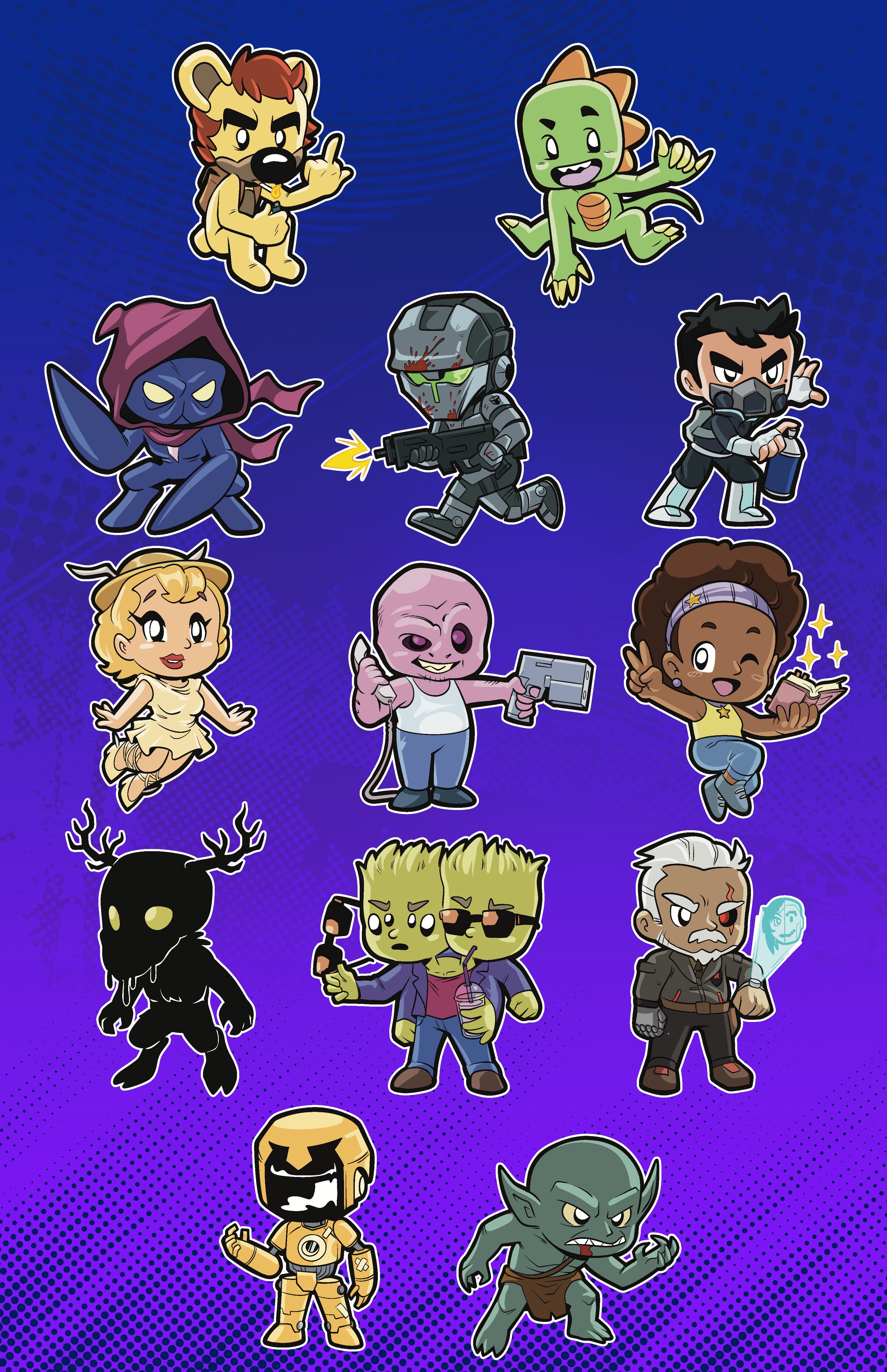 Dual Animal Universe Chibi Stickers – Wave 1